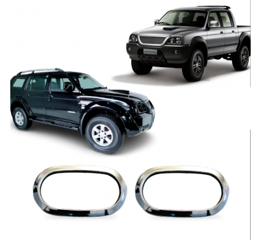 Aplique Cromado Moldura do Pisca Paralama L200 03/16 Pajero 00/13 Tr4 03/12