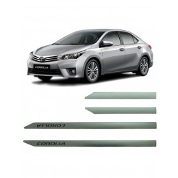 Friso Lateral Pintado Corolla Prata Super Nova Modelo Original