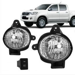 Farol Auxiliar Hilux 2012 á 2015 Botão modelo original - Tiger Auto