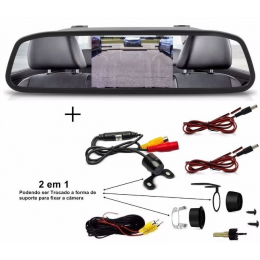 Retrovisor Lcd 4.3 Com Câmera De Ré - Cinoy