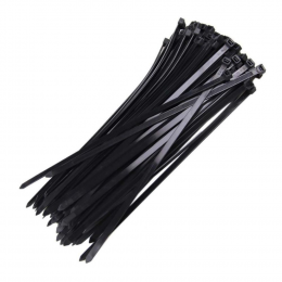 Abraçadeira Nylon 25cm Preta (100 Unidades)