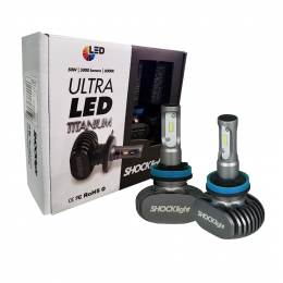 Lâmpada Ultra Led Shocklight Titanium H8 6000k 10000 Lumens 