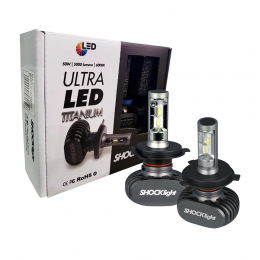 Lâmpada Ultra Led Shocklight Titanium H4 6000k 10000 Lumens 