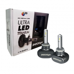 Lâmpada Ultra Led Shocklight Titanium H27 6000k 10000 Lumens 