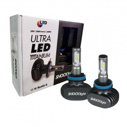 Lâmpada Ultra Led Shocklight Titanium H11 6000k 10000 Lumens 