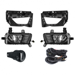 Kit Farol Auxiliar Polo/Virtus 2017/... Com DRL e Botão Modelo Original