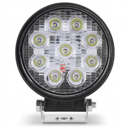 Farol Auxiliar 9 Leds Redondo Universal 6000K 10/30V 2400LM