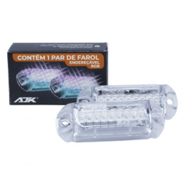 Par de Farol RGB AJK Endereçável 3w 