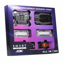 Kit Smart Control Ajk Voltímetro 2 Strobos E Controle Longa Distância - All In One