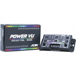 Central Medidor de Áudio Power Vu Digital Para Faróis de Led RGB