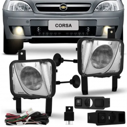 Farol Auxiliar Corsa Hatch 03/12 Montana 04/10 e Meriva - Botão modelo original - TIGER AUTO