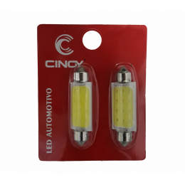 Led Lampada Torpedo 36mm Branco Cob (Par) - Cinoy