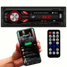 Radio Mp3 Bt/Usb/Sd 4x24 C/ Controle Light - Etech